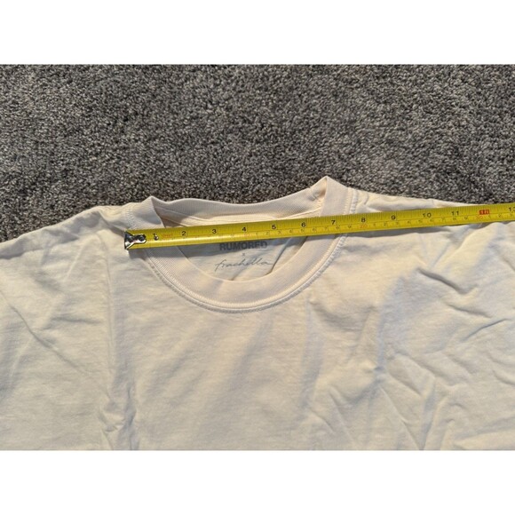 New RUMORED x Frachella Inspirational T-SHIRT XL oversized Cotton Cream Beach - Picture 12 of 13